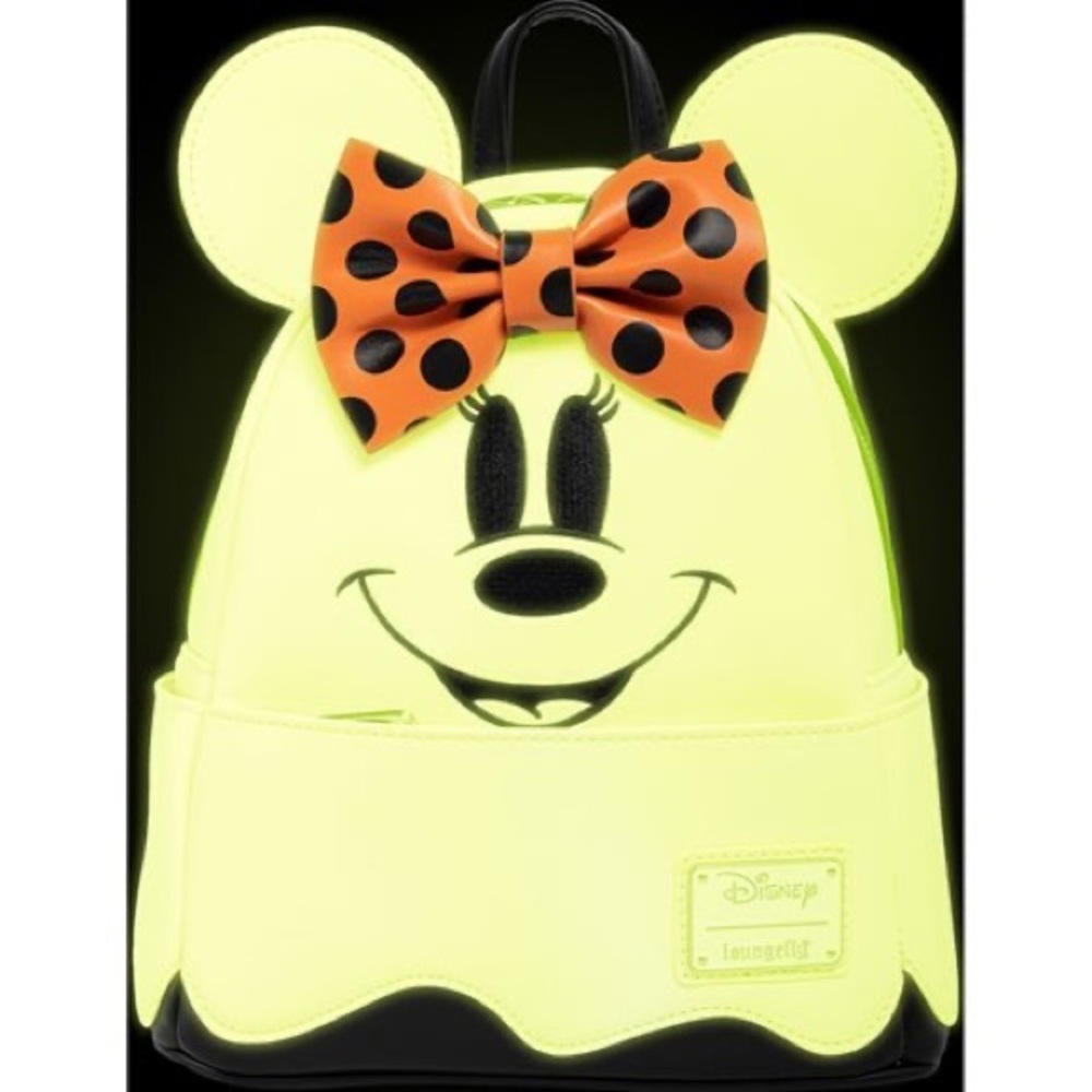 Loungefly Ghost Minnie Glow in the Dark Backpack - Picture 7 of 7